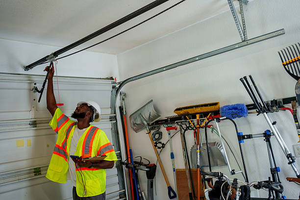 Professional Garage Door Panel Replacement technician working in Panama, OK